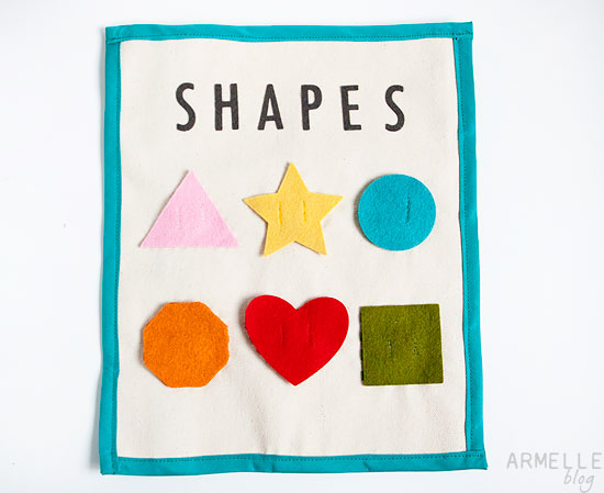 shapes quiet book page …