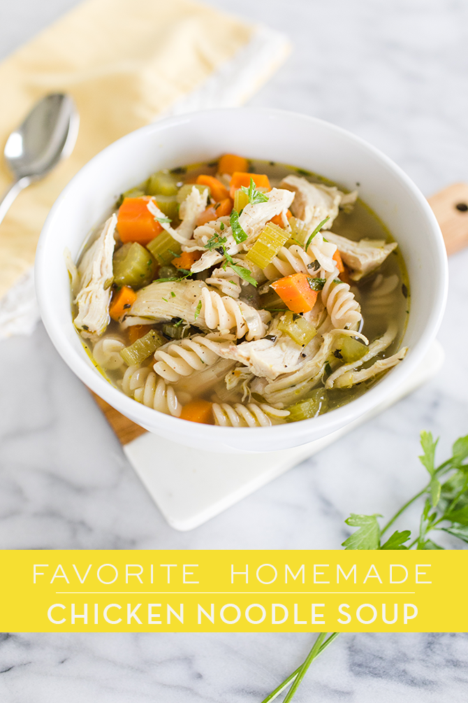 Homemade Chicken Noodle Soup Recipe - The Forked Spoon